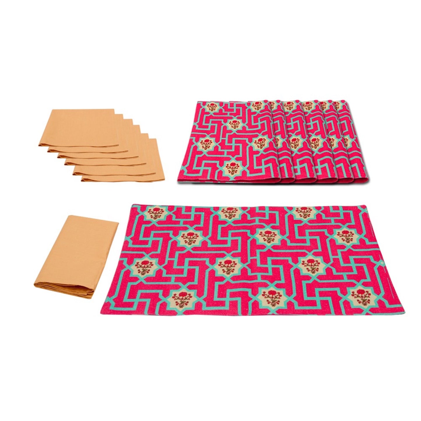 Set of Six Placemats Table Mats and Six Napkins Various Aesthetically Appealing designs to Choose from