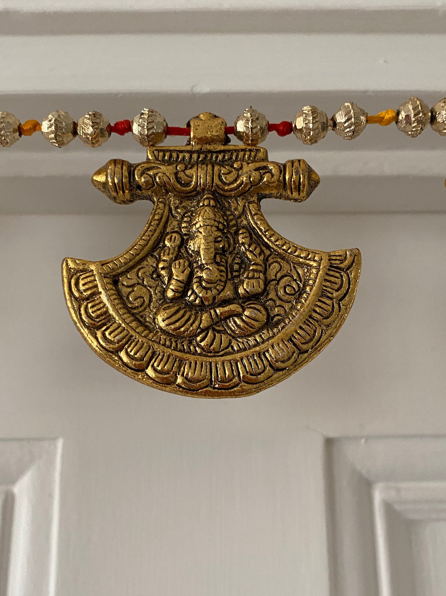 Lakshmi Ganesh Door Toran Metal Wall Hanging Festoon Diwali Weddings New Home House Warming Pooja Decorations Navratre