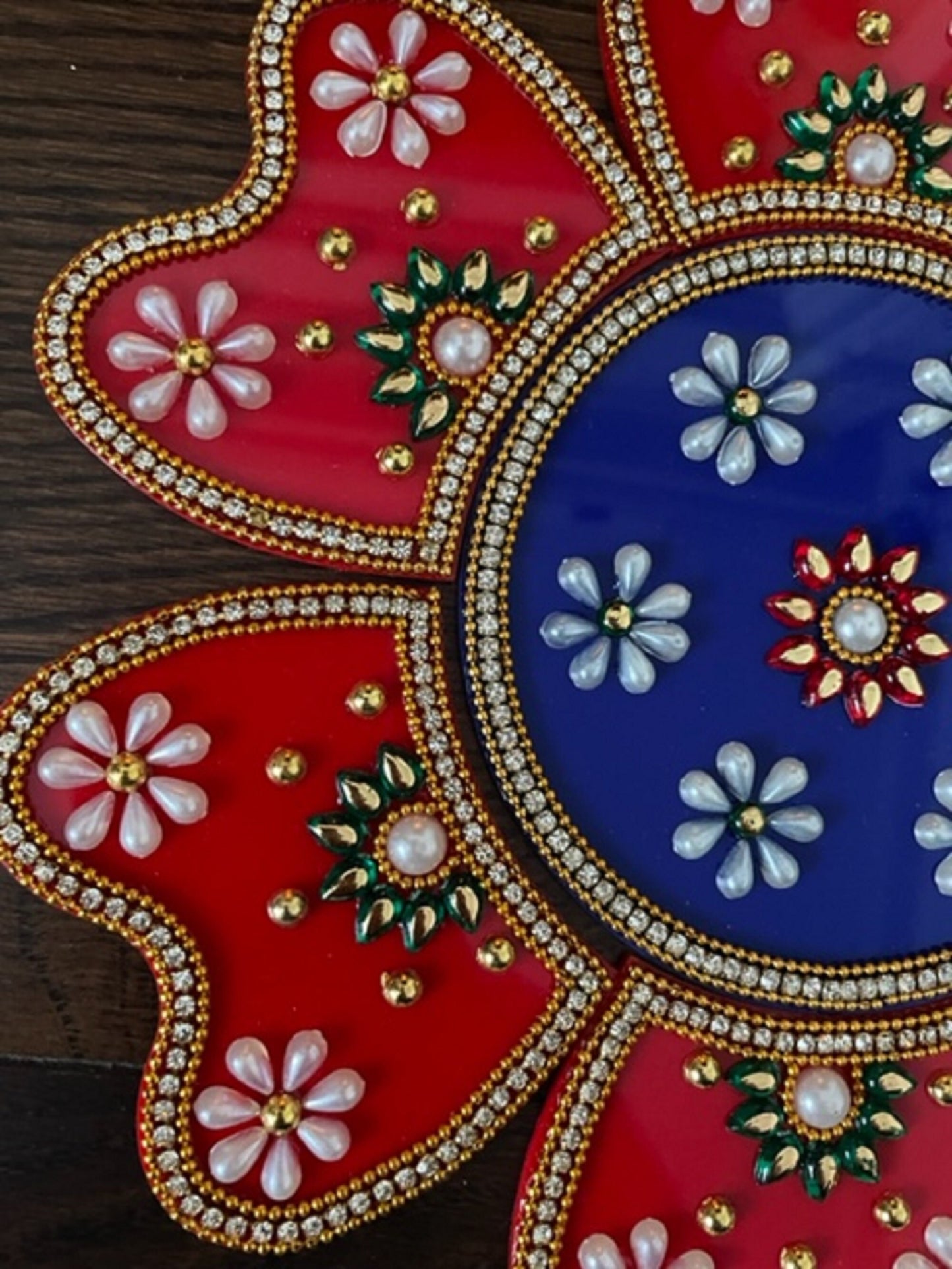 Acrylic Rangoli Floor Art Weddings New Home Navratri Durga Pooja Flower Design comes with Diya Mandala Alpona