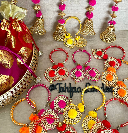 12 x Slip-on Gana Sangeet Mehndi Dholki Sangeet Ganey Ganaas Indian Wedding Bracelets Assorted colours Mehendi Mayoon Maiyan Mouli Kalava