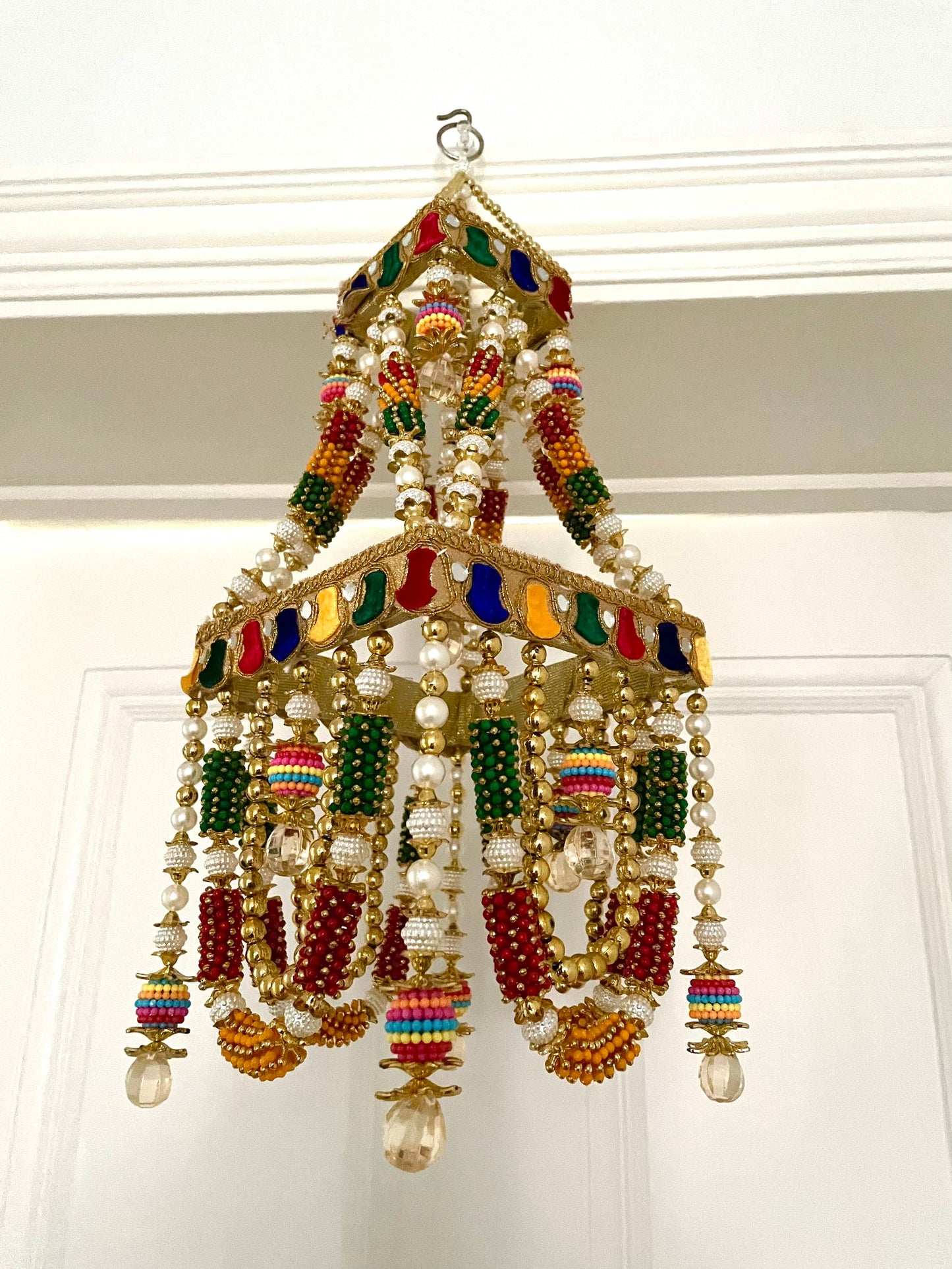 Home Decorations Jhoomar Door Hanging Pearls Beads Jhumka Style Latkan Diwalidecor Homedecor