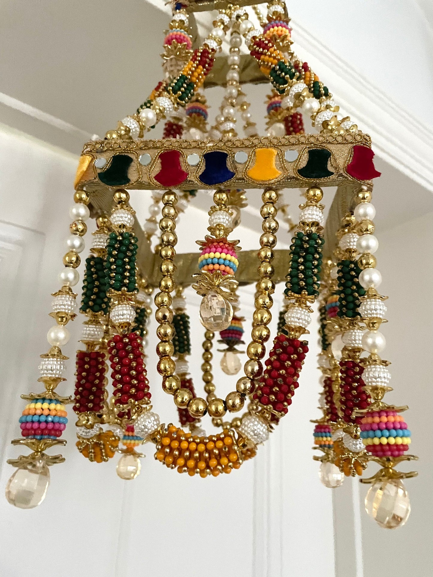 Home Decorations Jhoomar Door Hanging Pearls Beads Jhumka Style Latkan Diwalidecor Homedecor