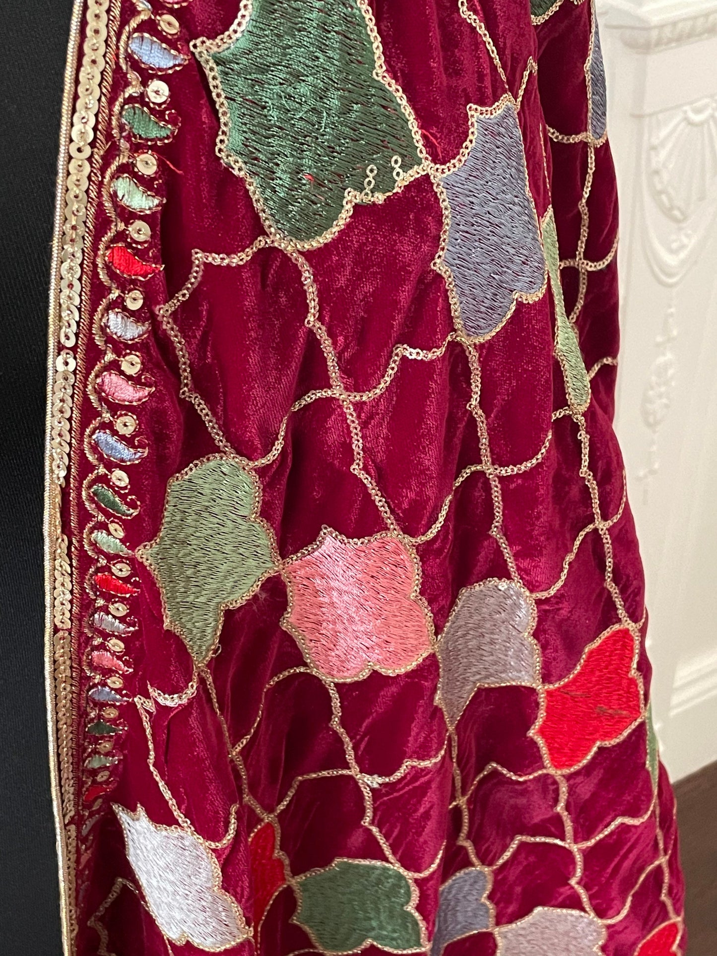 Velvet Embroidered Shawl Chaddar Duppattas for Winters Weddings Lohri dressing update Salwar Kameez Lehengas Kurtis
