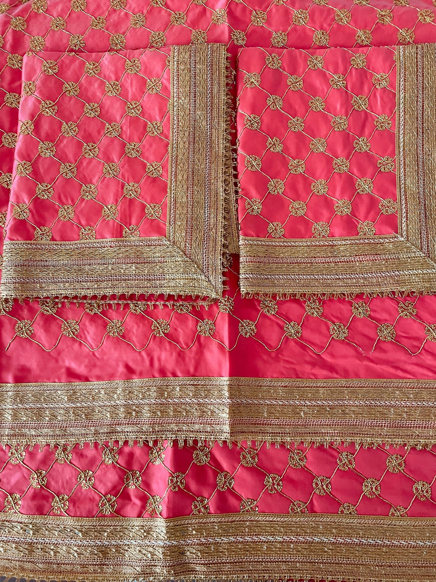 Guru Granth Sahib Rumala Sahib Set 4 pcs. Embroidered Double Set with 2 Palkan Sikh Fully Lined 9 colours Punjabi Gurudwara Wedding Newhome