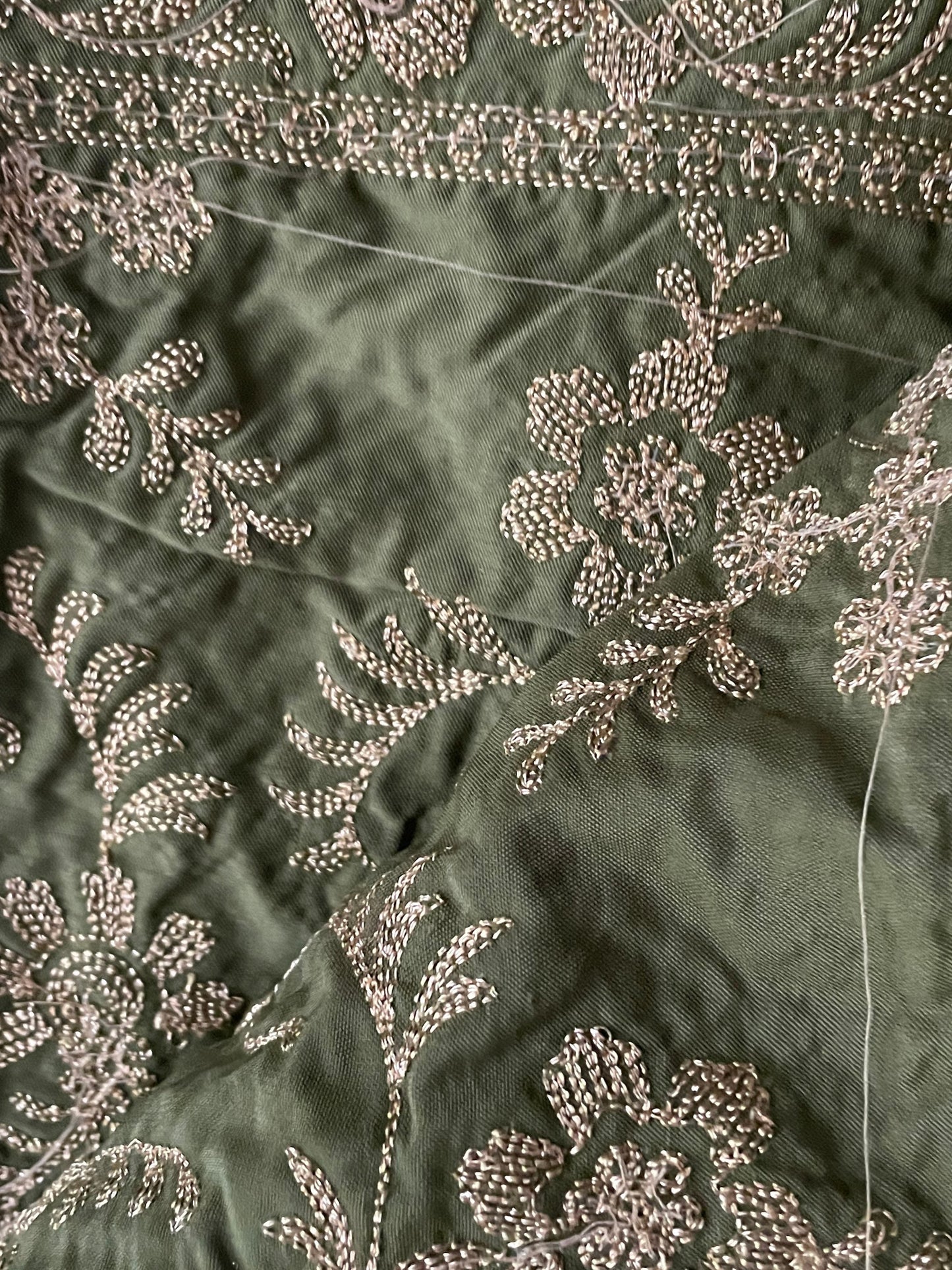 Mehendi Green Velvet Embroidered Shawl Chaddar Duppattas for Winters Weddings dressing update Salwar Kameez Lehengas Kurtis