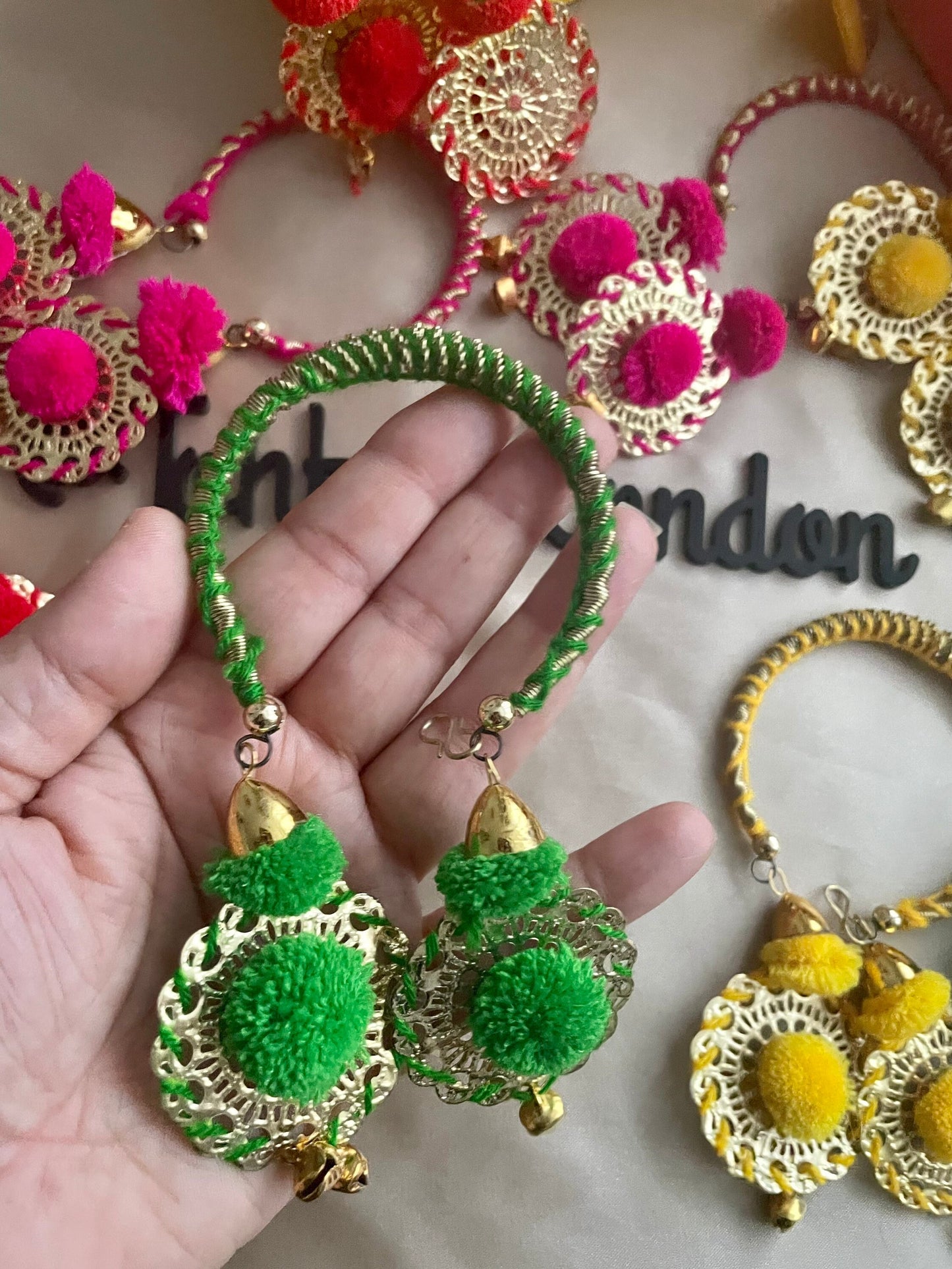 50 Slip-on Style Gana Sangeet Mehndi Ganey Ganaas Indian Wedding Bracelets Assorted colours Mehendi Mayoon Maiyan