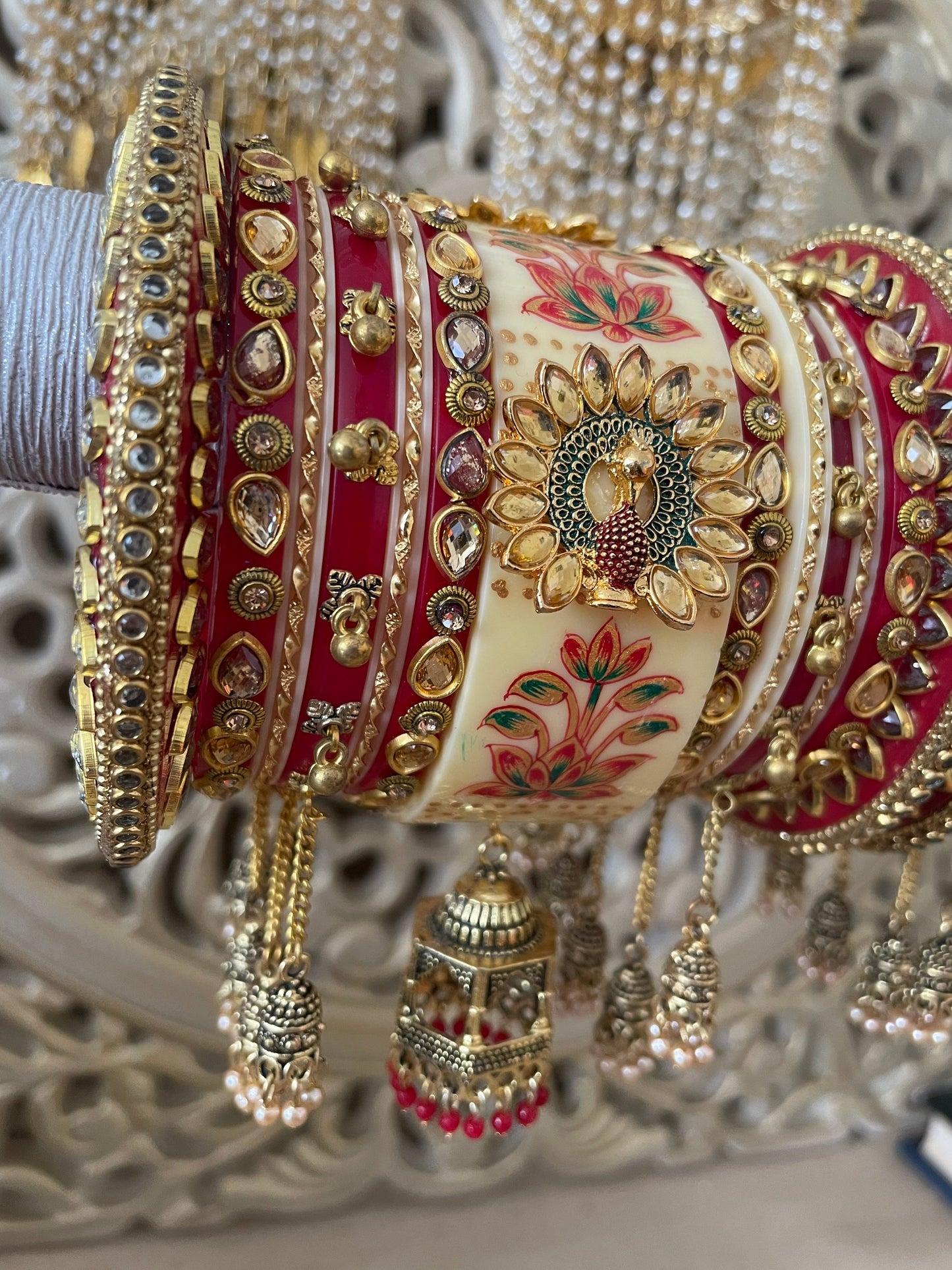 Palki Rajwadi Bridal Chooda Choora| Bangles Stack| Kundan Jhumki Kangan l Indian Jewellery Bridal Bangle Stack Wedding| Rajasthani style