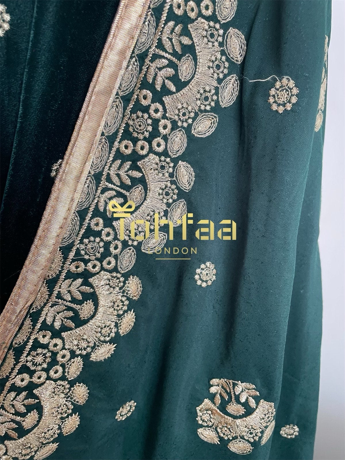 Dark Green Colour Velvet Embroidered Shawl Chaddar Duppattas for Winters Weddings dressing update Salwar Kameez Lehengas Kurtis